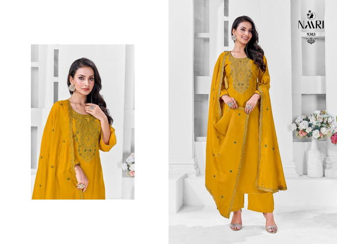 Naari Ayuri Heavy Viscose Model Dress Material Catalog
